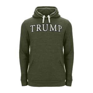 Trump Stitched Hoodie - Army Green