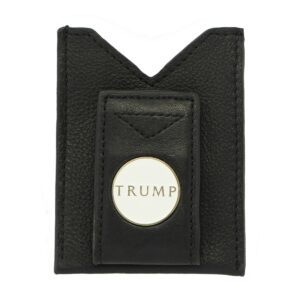 Trump Black Leather Credit Card Holder Wallet