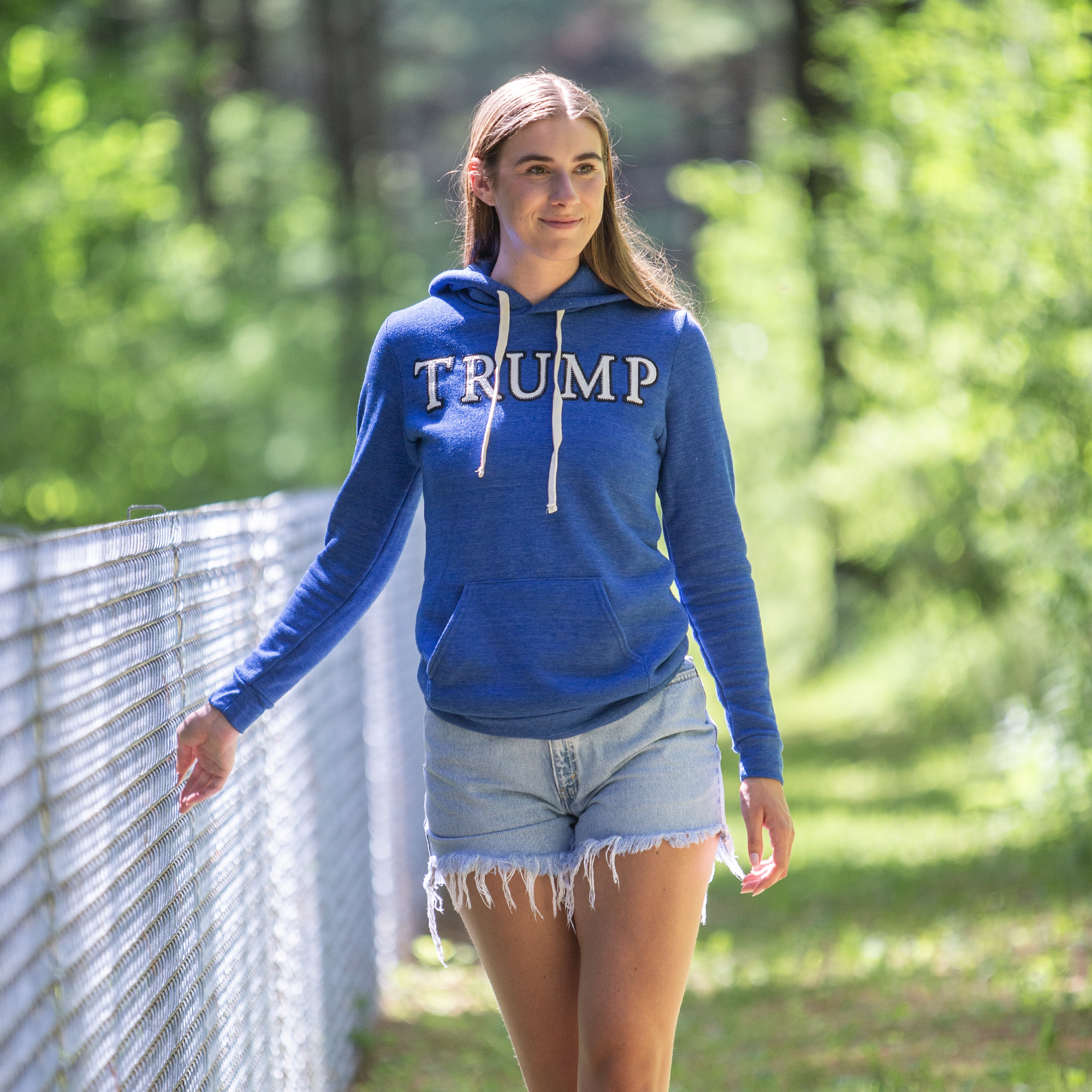 Stitched Hoodie - Blue Stitched Hoodie in the Color Blue