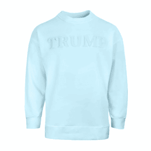 Ice Blue Trump Embossed Sweatshirt