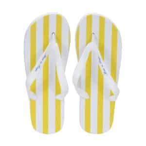 Mar-a lago Yellow and White stripe Flip Flops