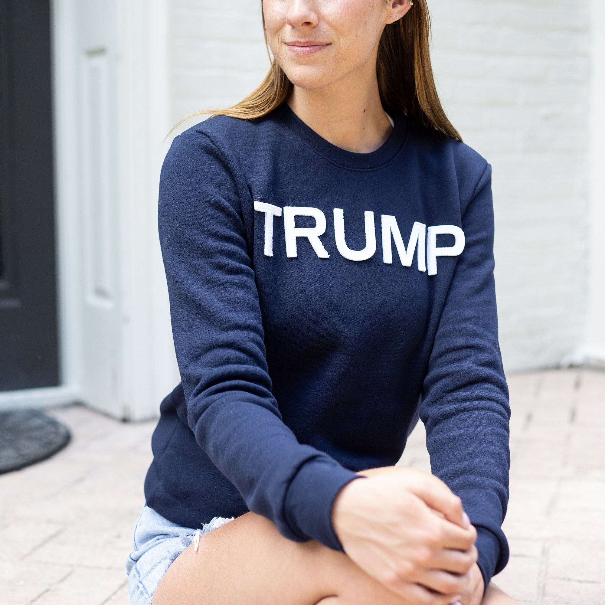 Collegiate Crewneck Navy Collegiate Crewneck in the Color Navy