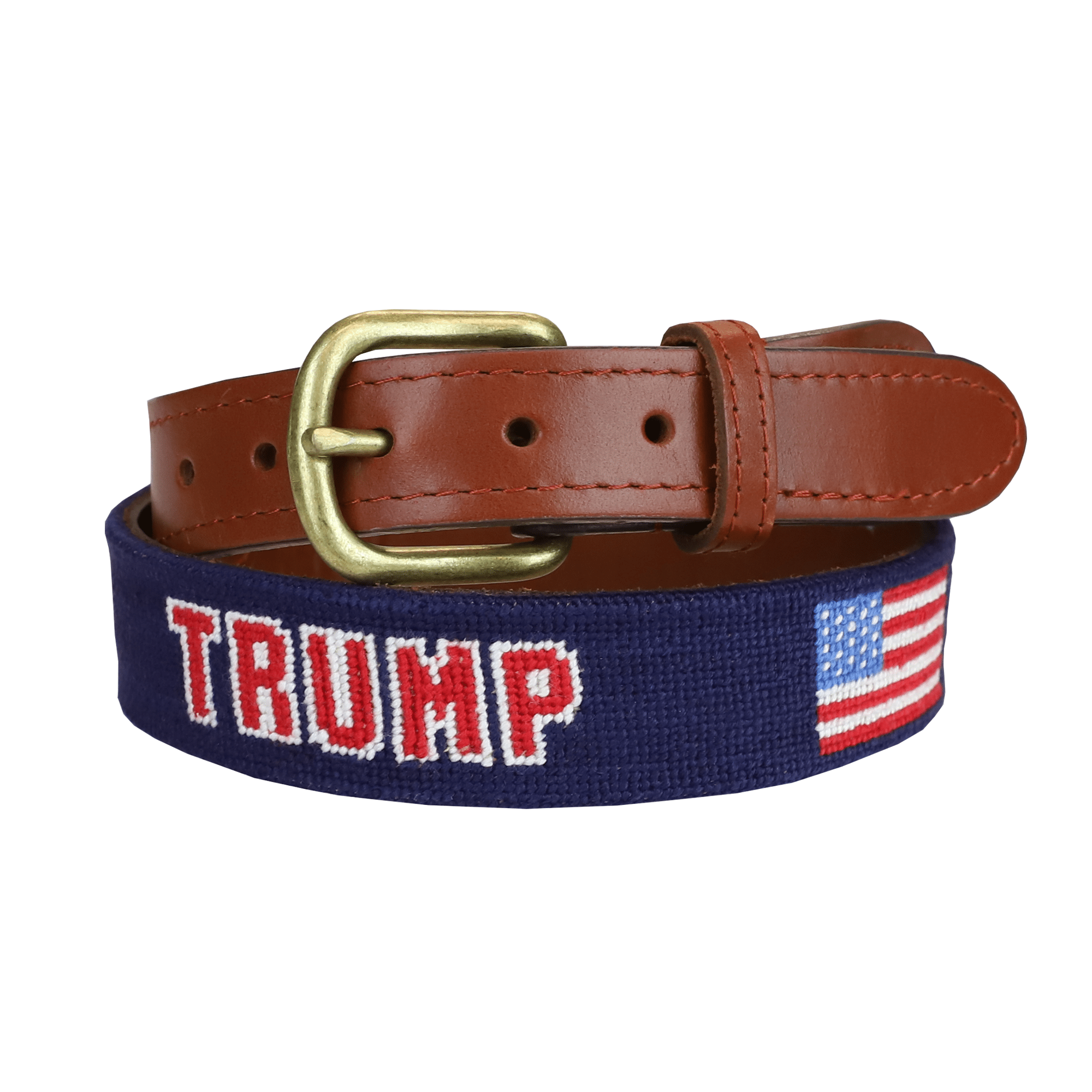 Needlepoint Flag Belt