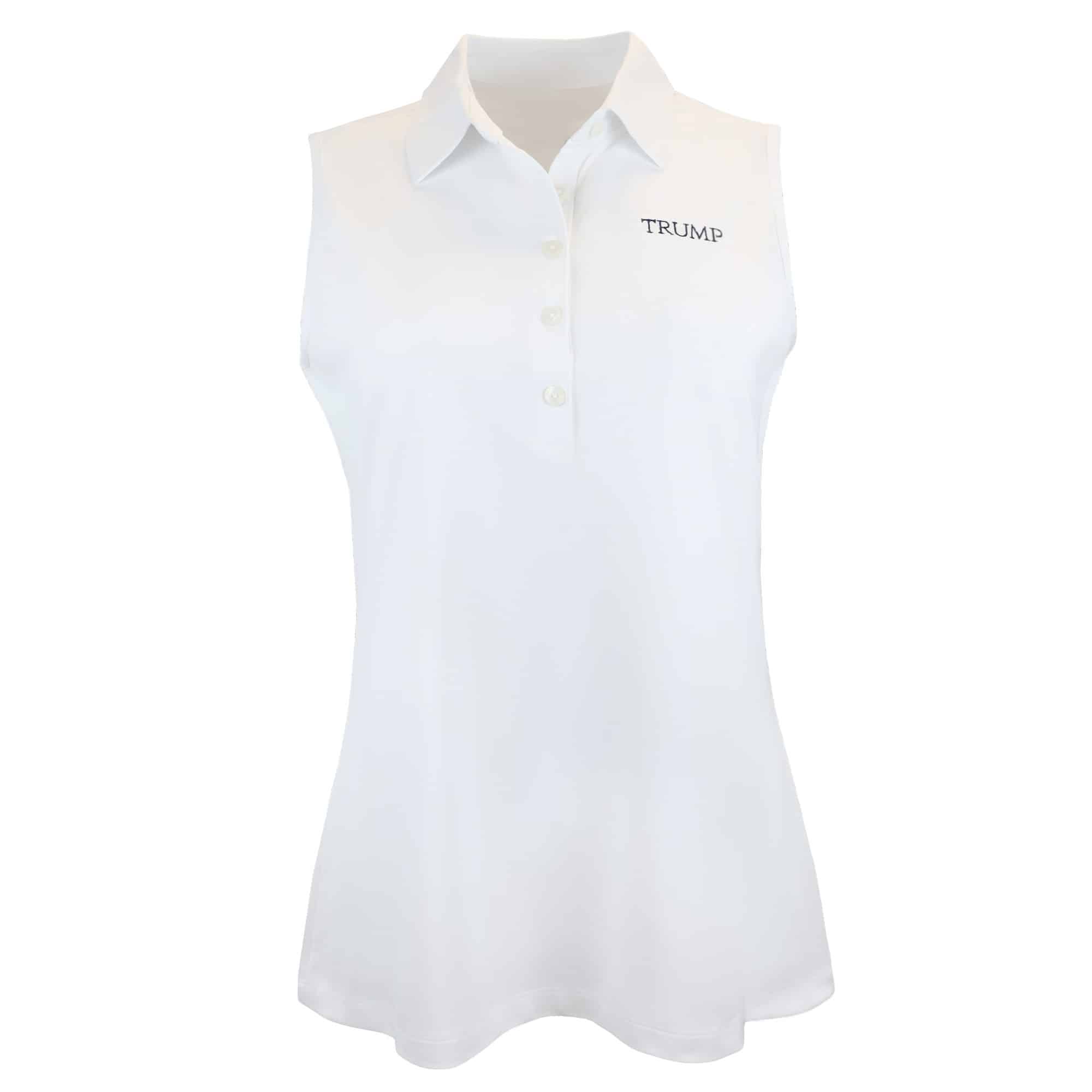 Sleeveless Freedom Polo - white