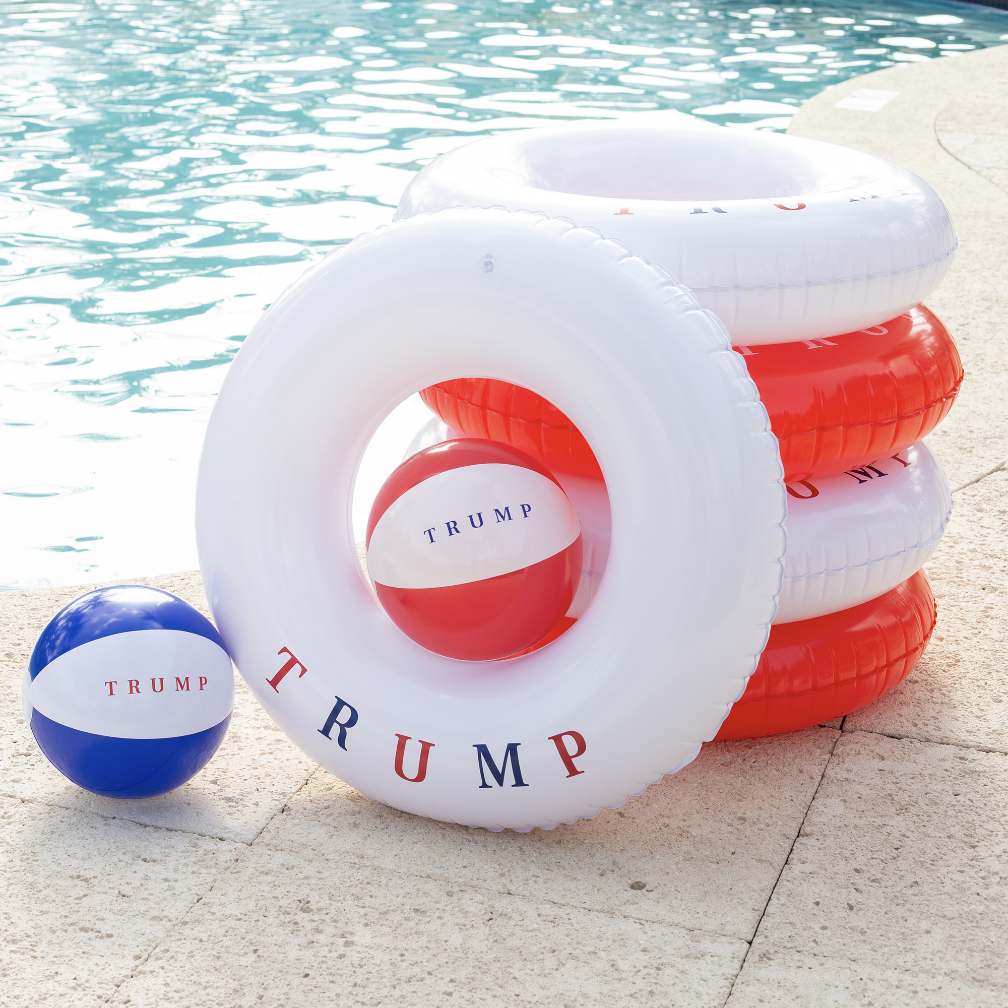 Pool Floats - Red and White Pool Floats - Red and White