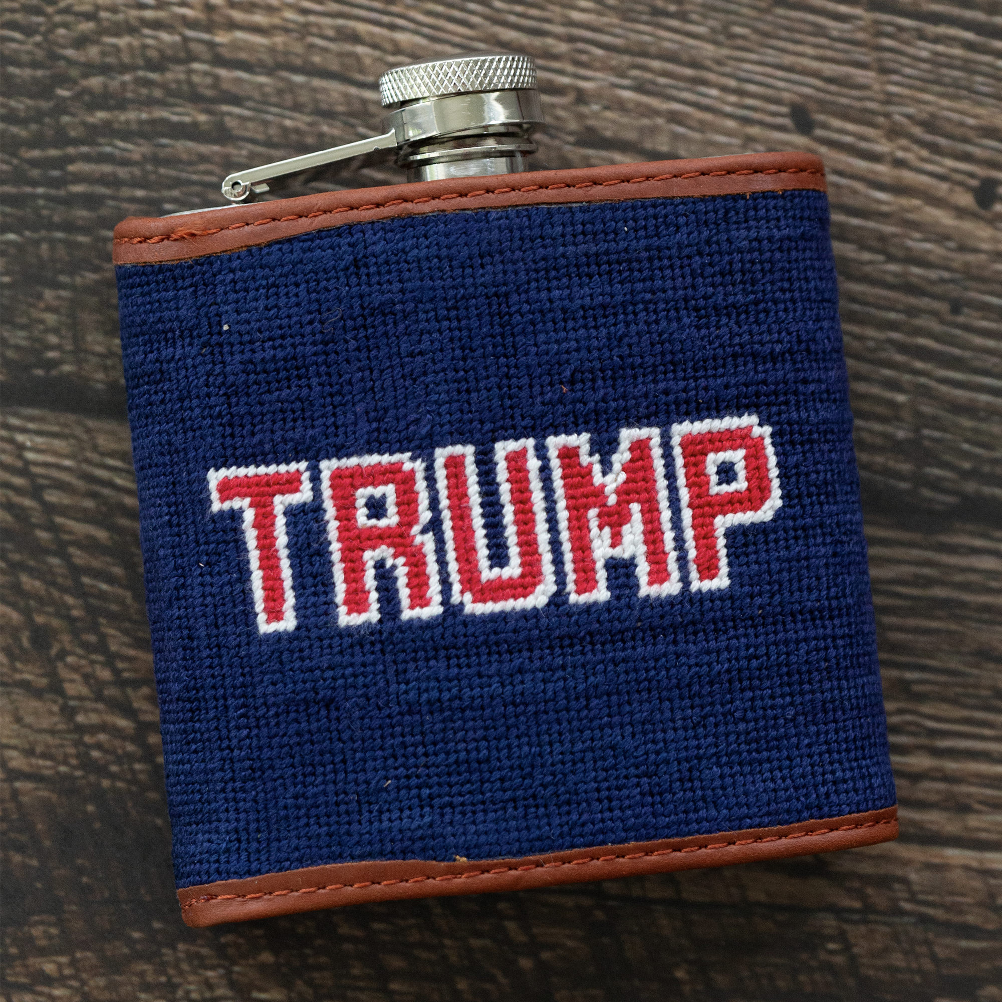 needlepoint trump flask needlepoint trump flask
