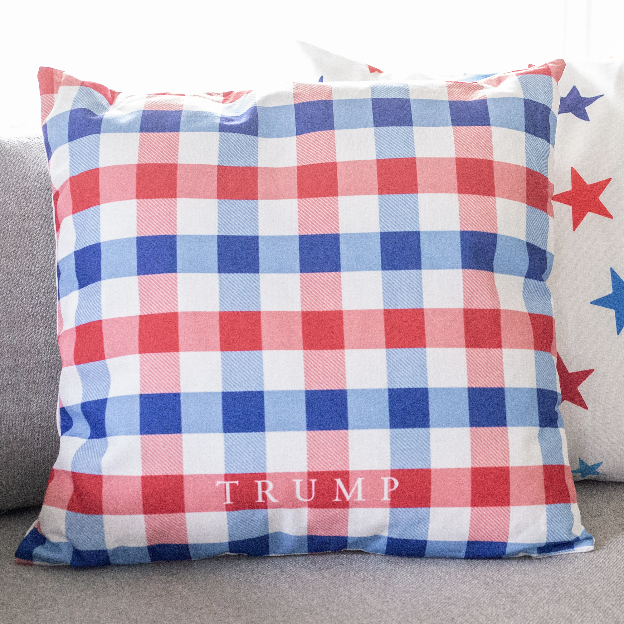 trump rwb plaid pillow trump rwb plaid pillow
