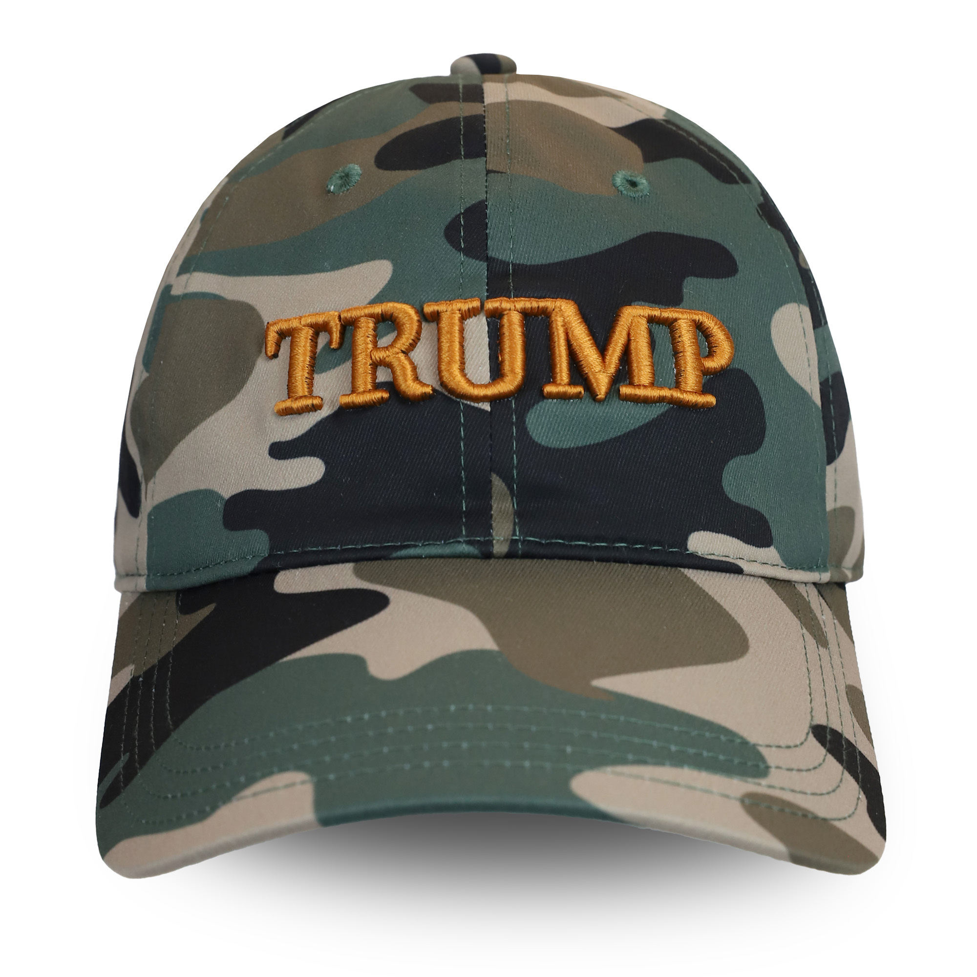 Raised Camo Trump Hat - Orange Raised Camo Trump Hat - Orange