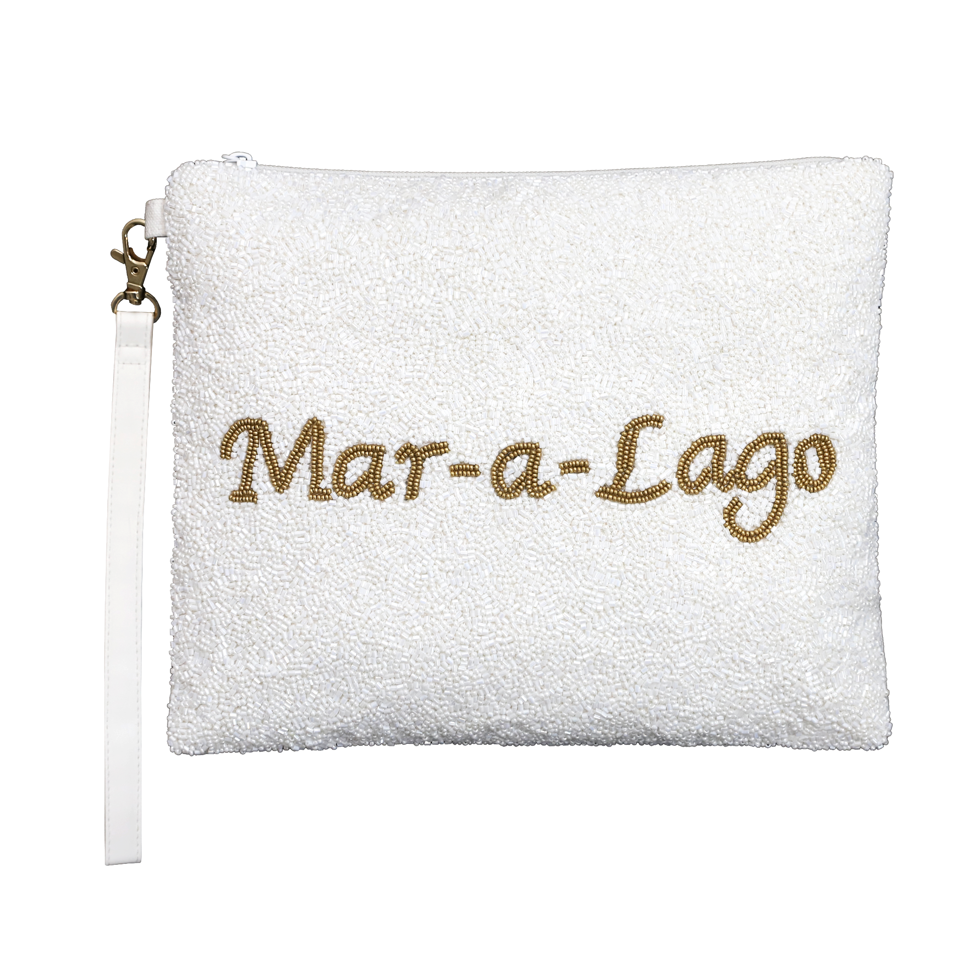 Mar-a-Lago Beaded Clutch White Gold Mar-a-Lago Beaded Clutch