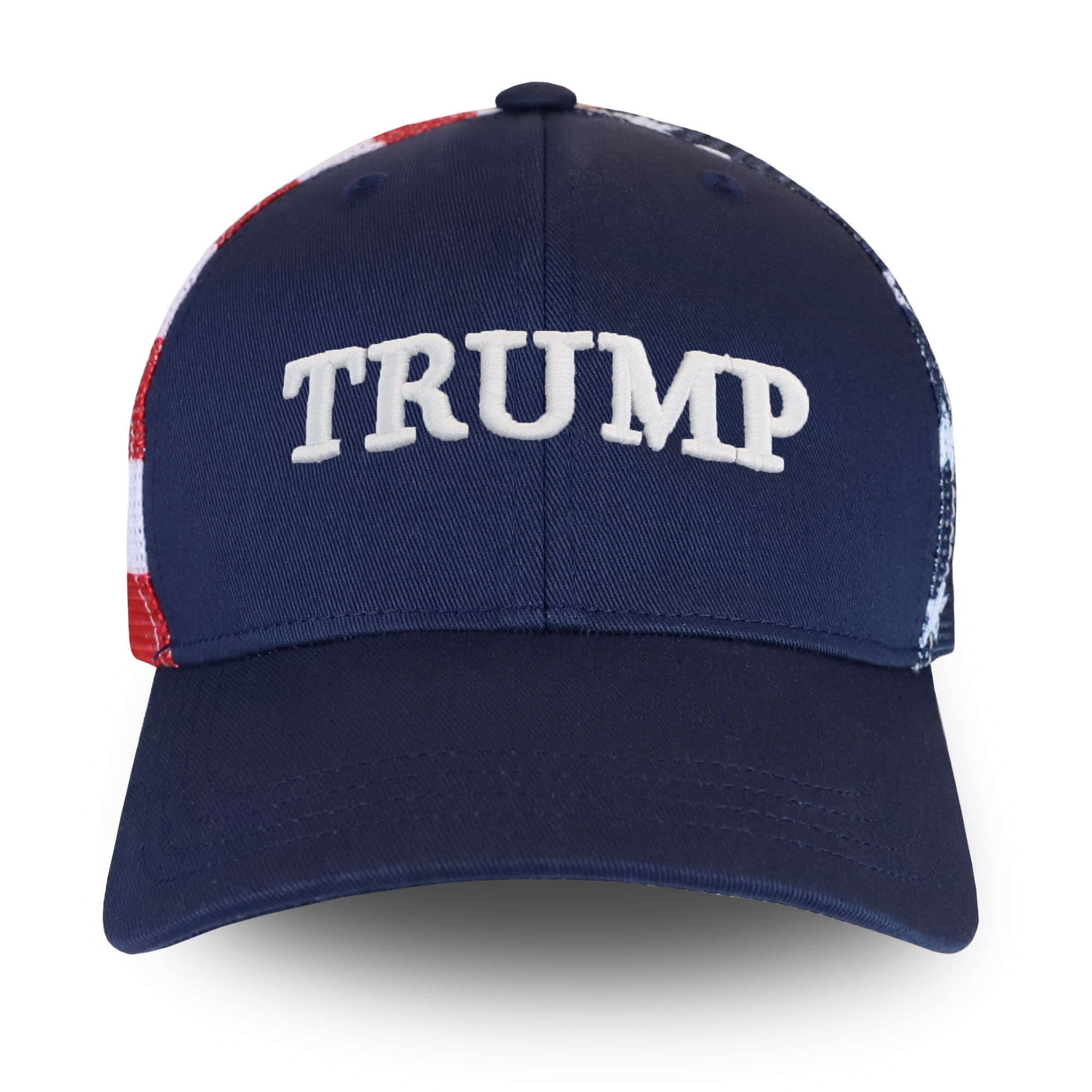 Raised Trump Flag Mesh Back Hat