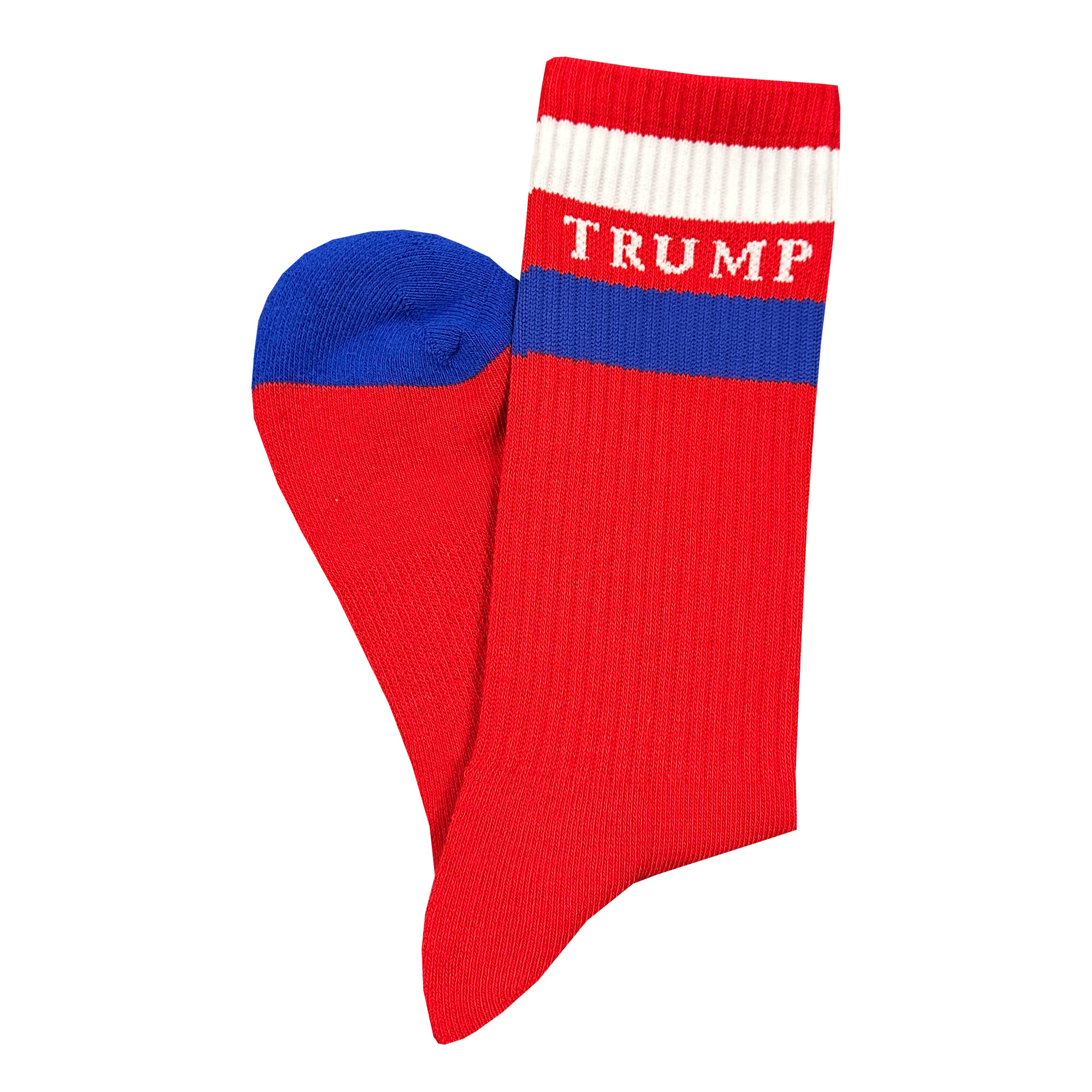 Stripe Trump Casual Socks Red Stripe Trump Casual Socks -Red
