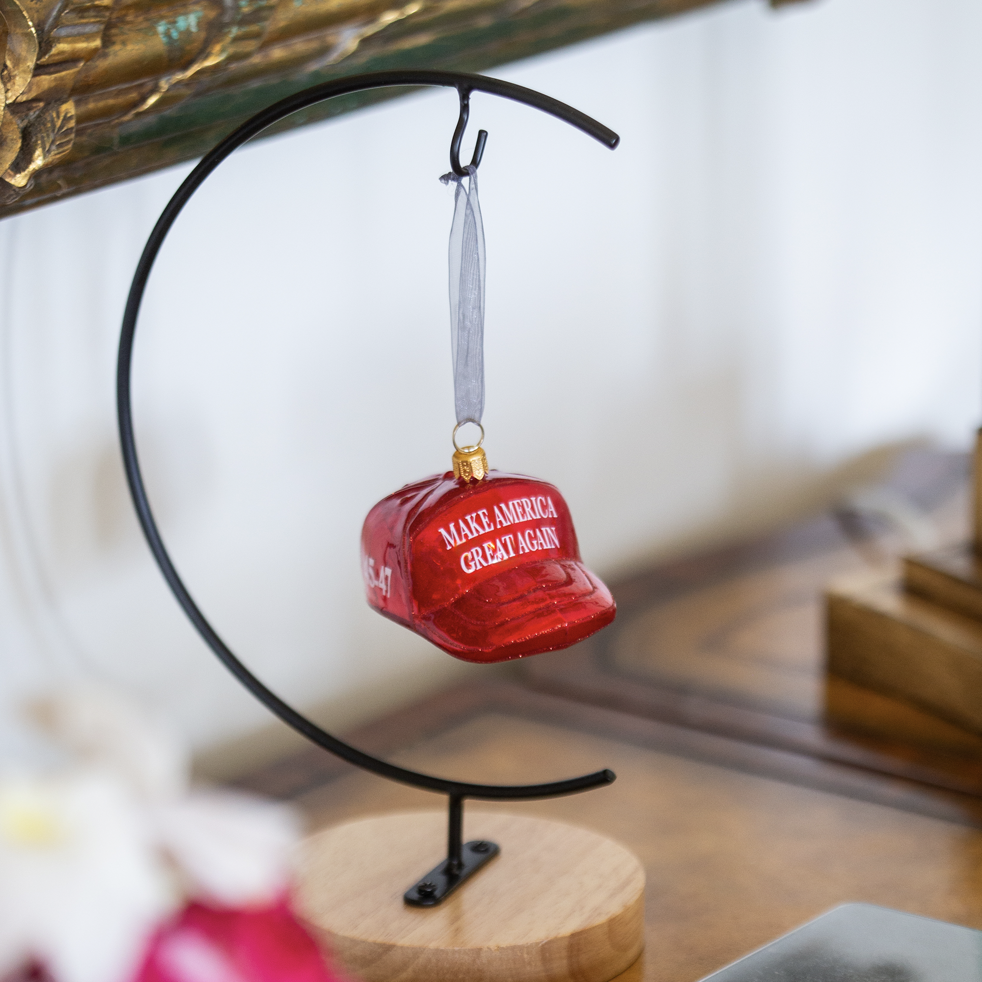 MAGA Hat Glass Ornament MAGA Hat Glass Ornament