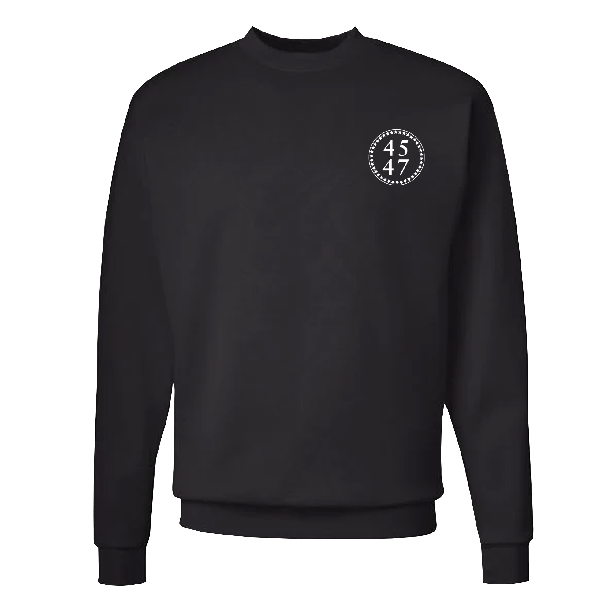 45-47 Black Crew neck front