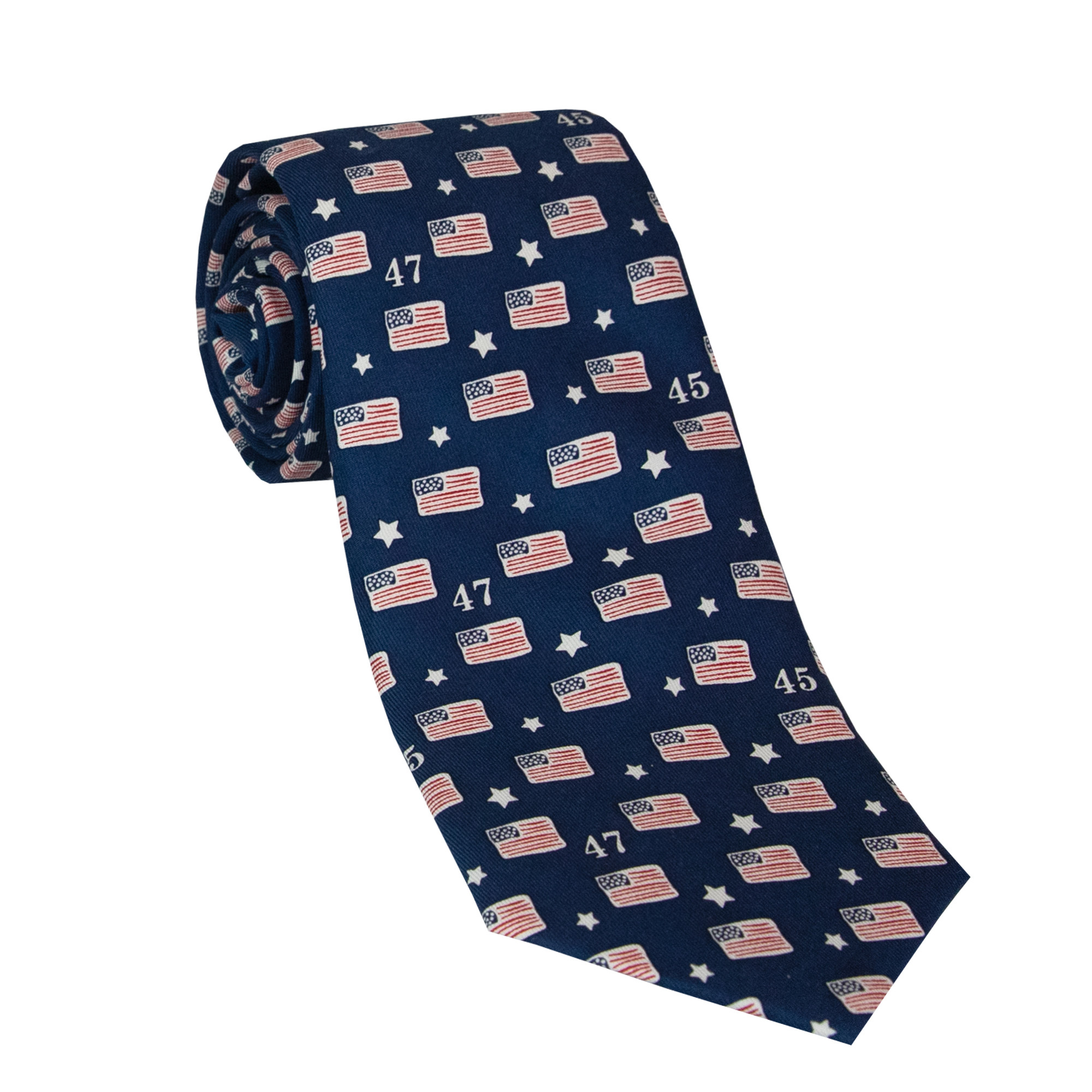 Silk Tie Flag Navy 1 Silk Tie Flag Navy 1