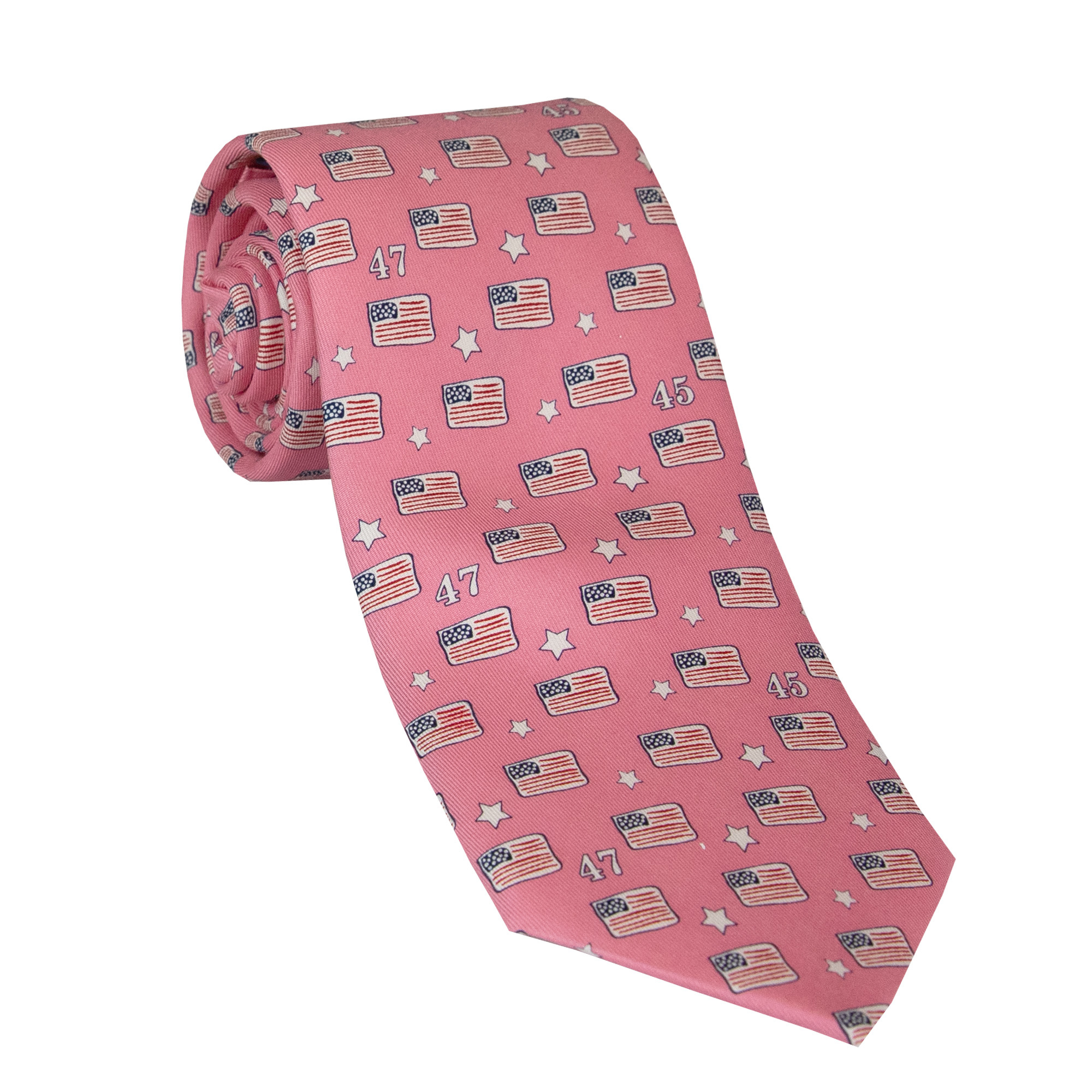 Silk Tie Flag Pink 1 Silk Tie Flag Pink 1