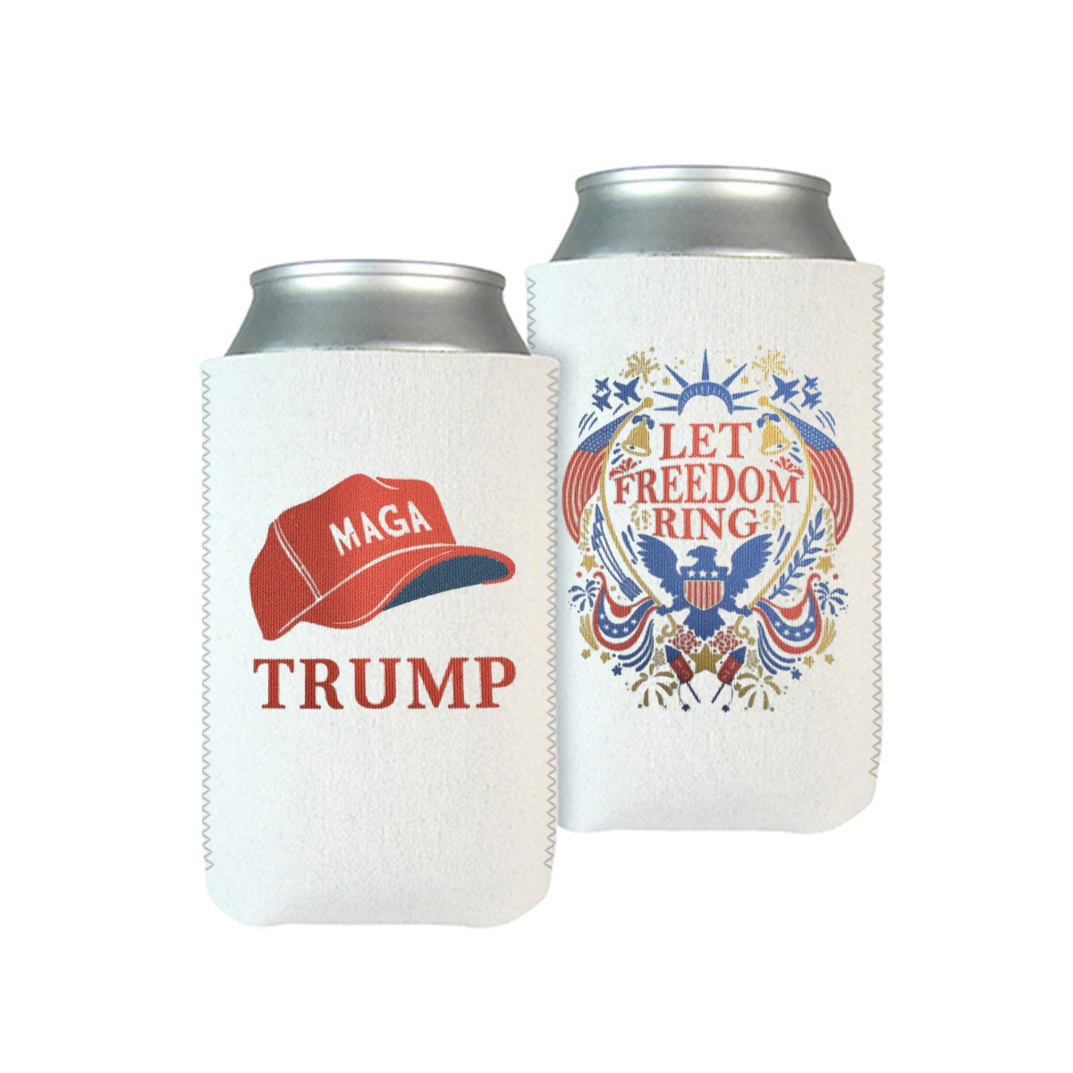 MAGA Trump Koozie Set of 2 - White