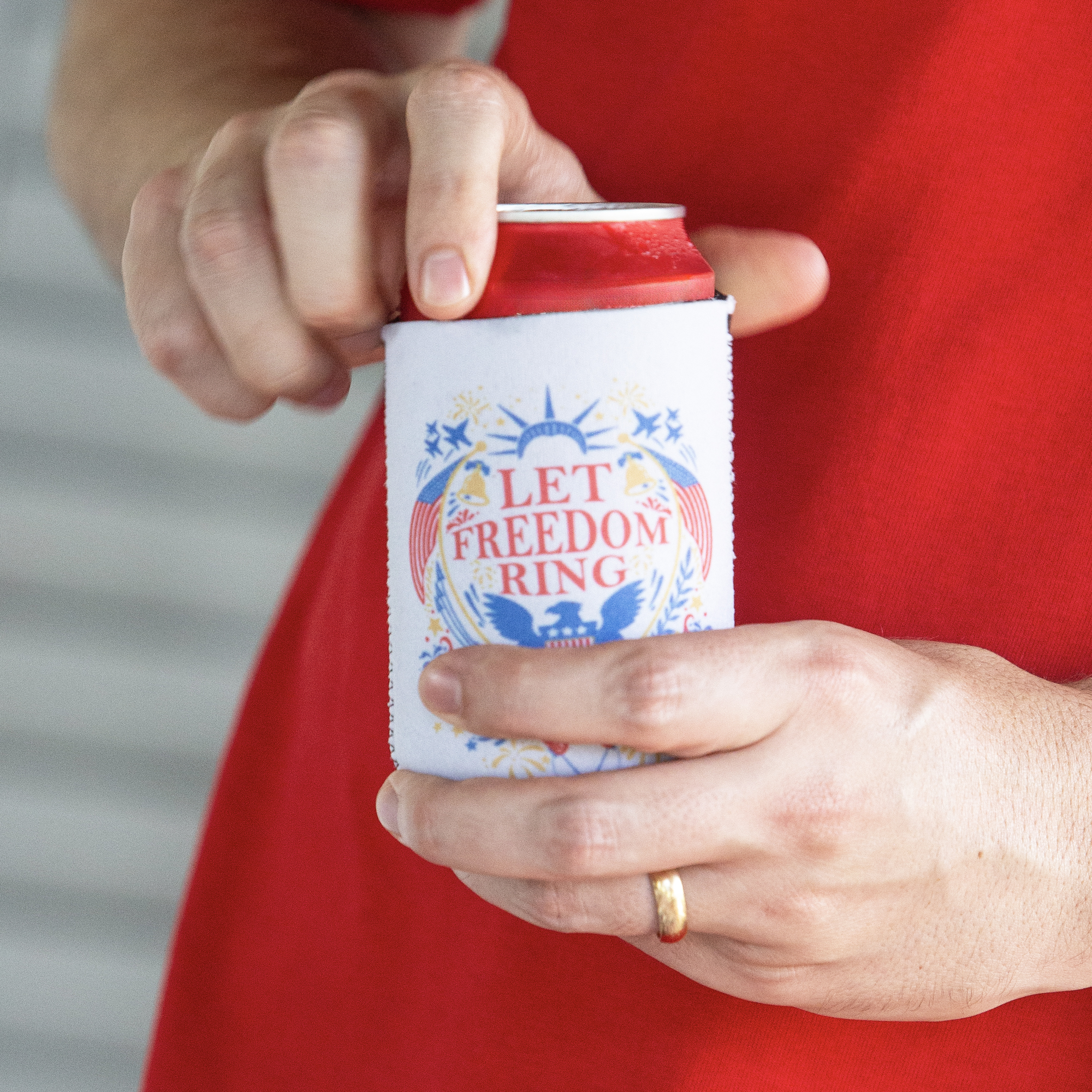 MAGA Trump Koozie Set of 2 in the Color White MAGA Trump Koozie Set of 2 in the Color White