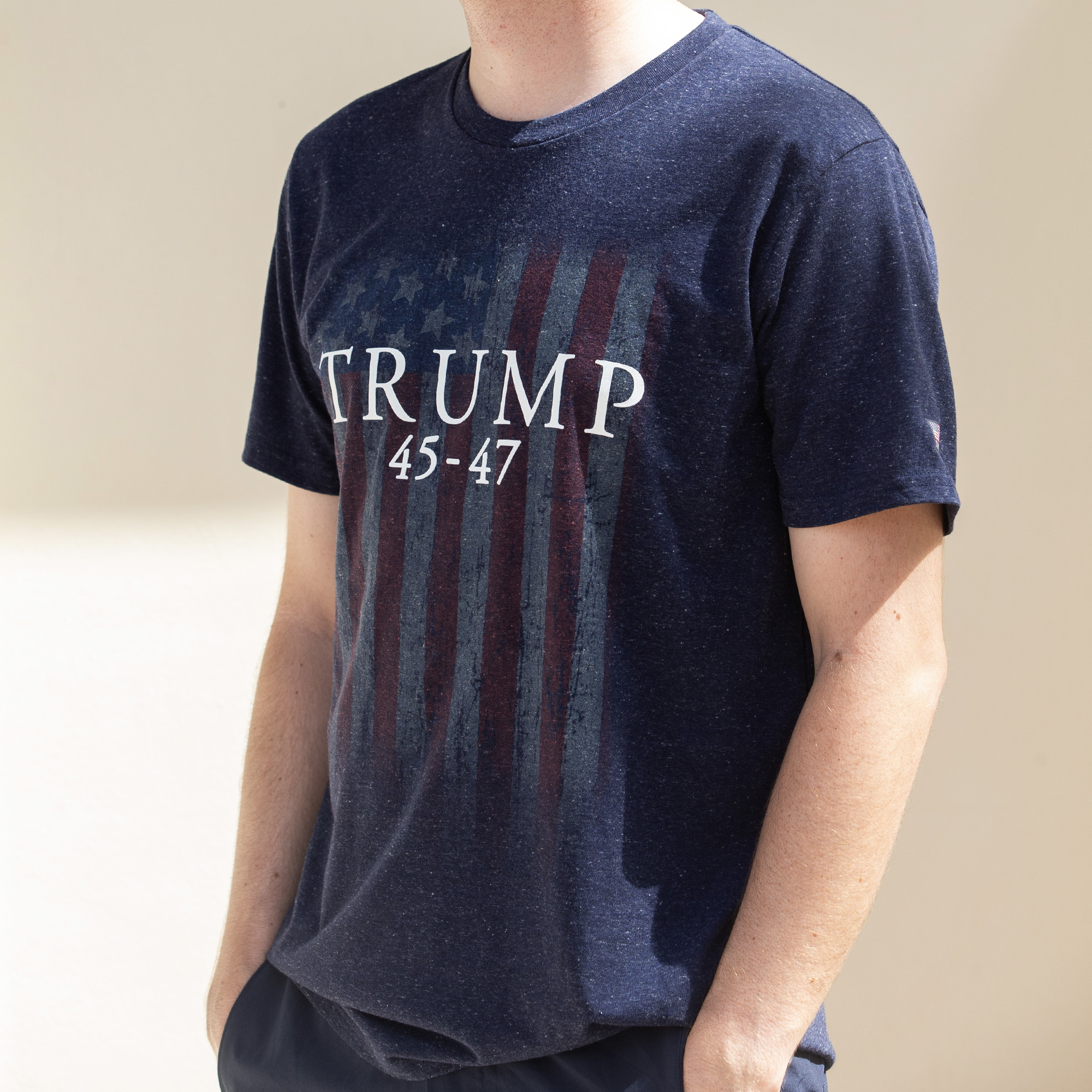 45-47 Central Flag Tee - Denim Navy 45-47 Central Flag Tee - Denim Navy