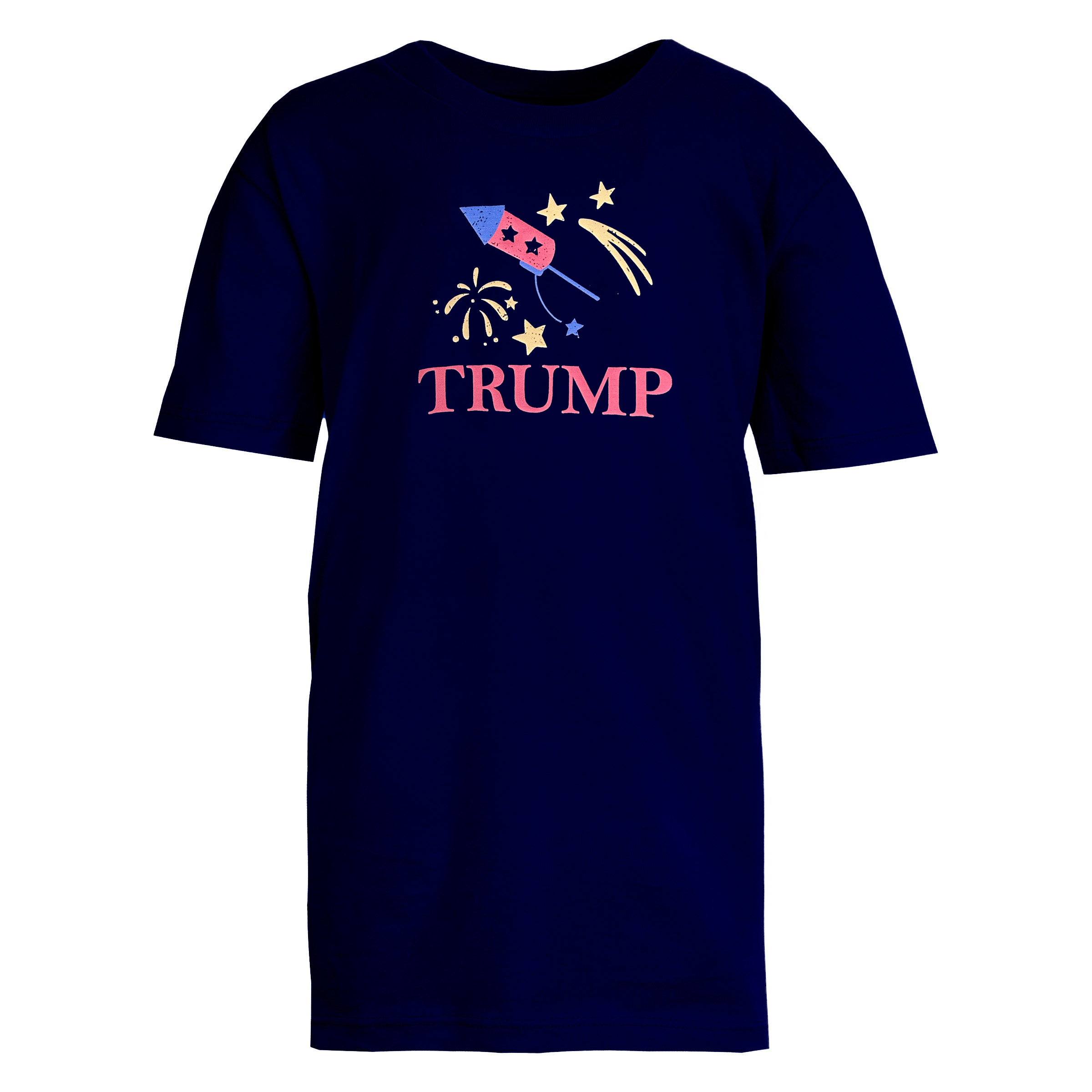Trump Firecracker Toddler Tee in the Color Navy Trump Firecracker Toddler Tee in the Color Navy