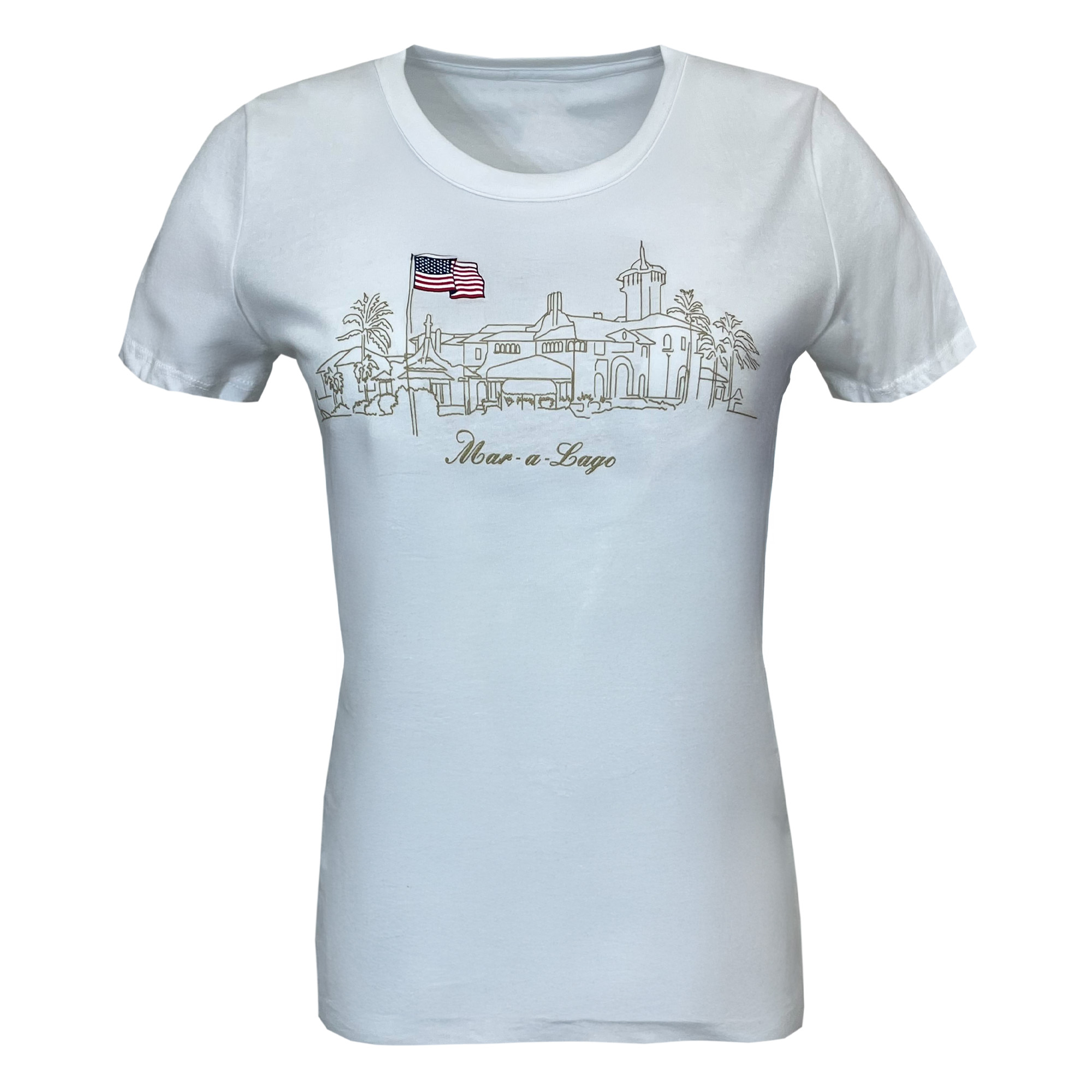 Mar-a-Lago Gilded Line Tee - White Mar-a-Lago Gilded Line Tee - White
