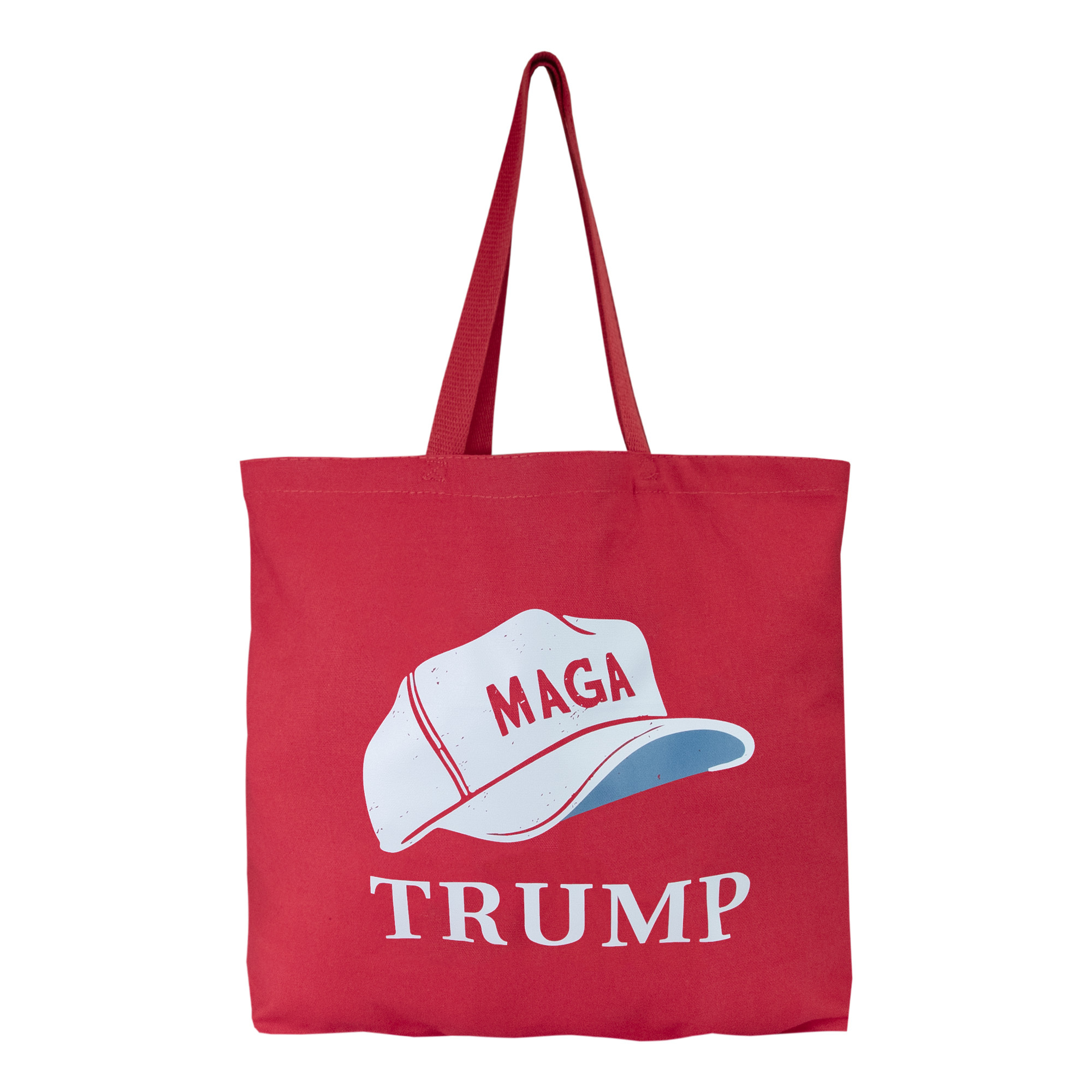 MAGA Hat Tote Bag in Red