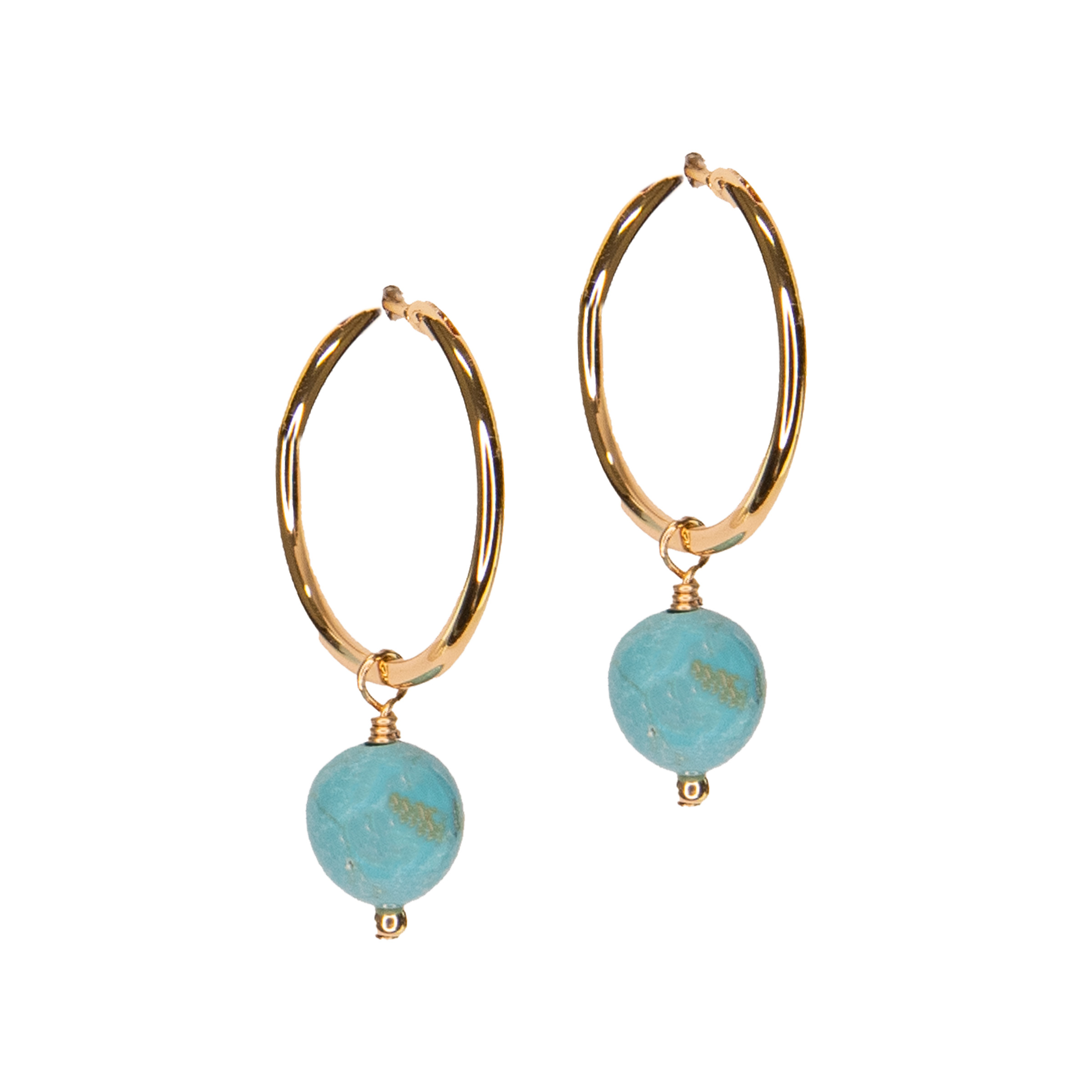 Mar-a-Lago Turquoise Hoop Earrings