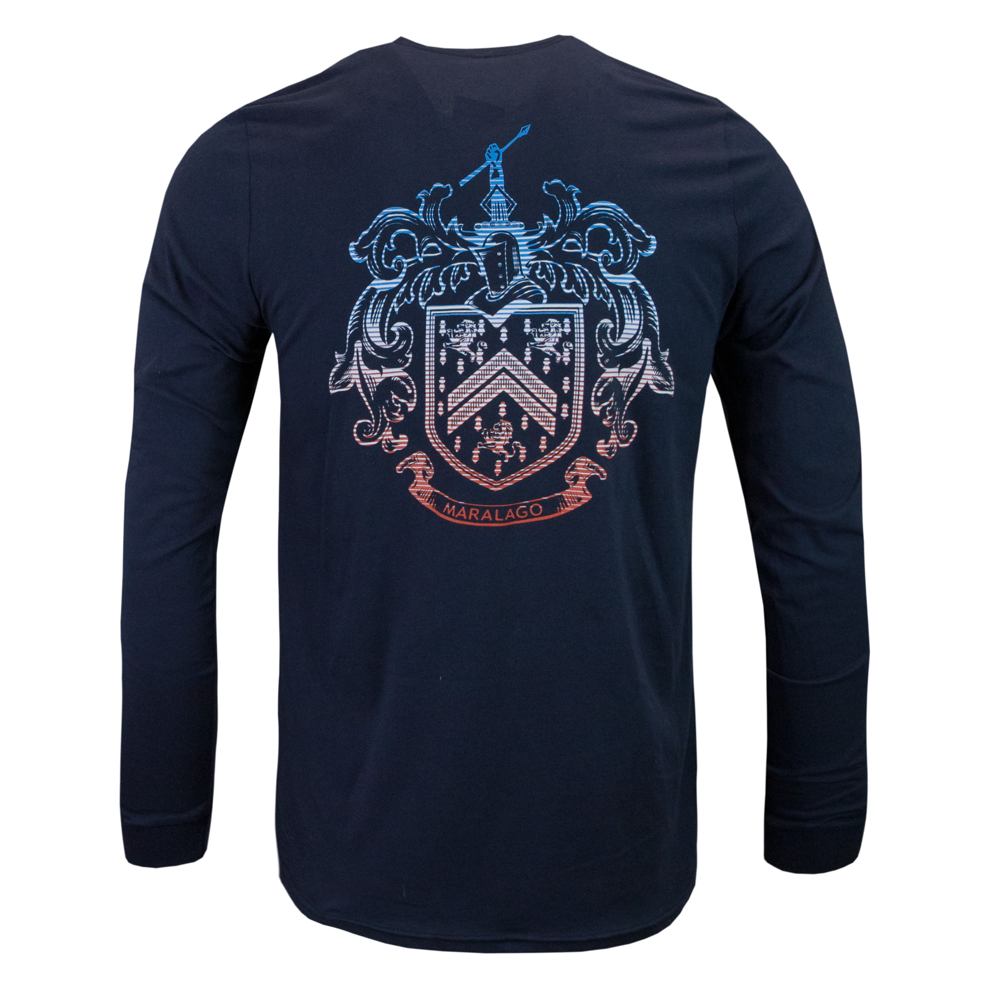 Patriotic MAL Crest LS Back - Navy