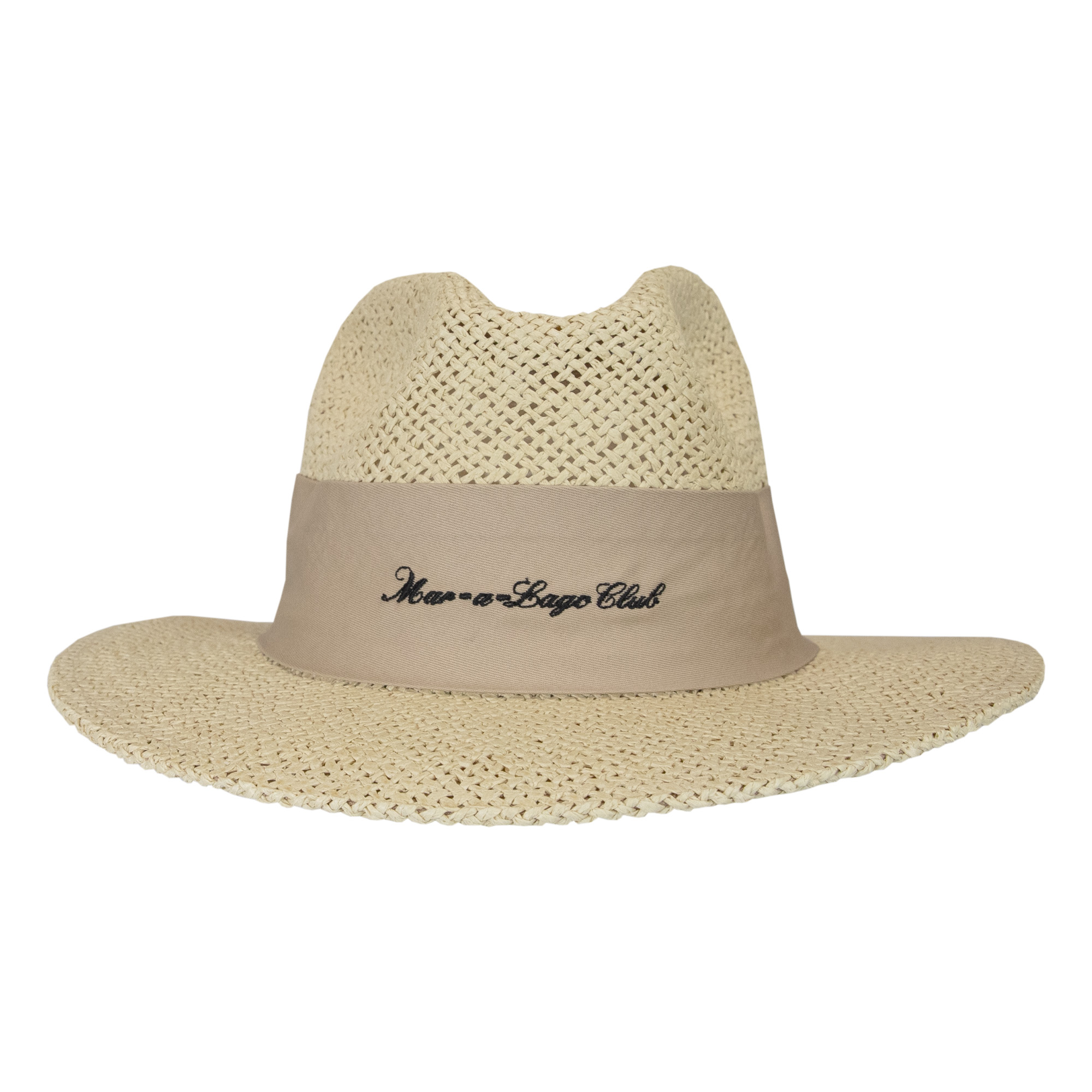 Mar-a-Lago Straw Fedora - Khaki