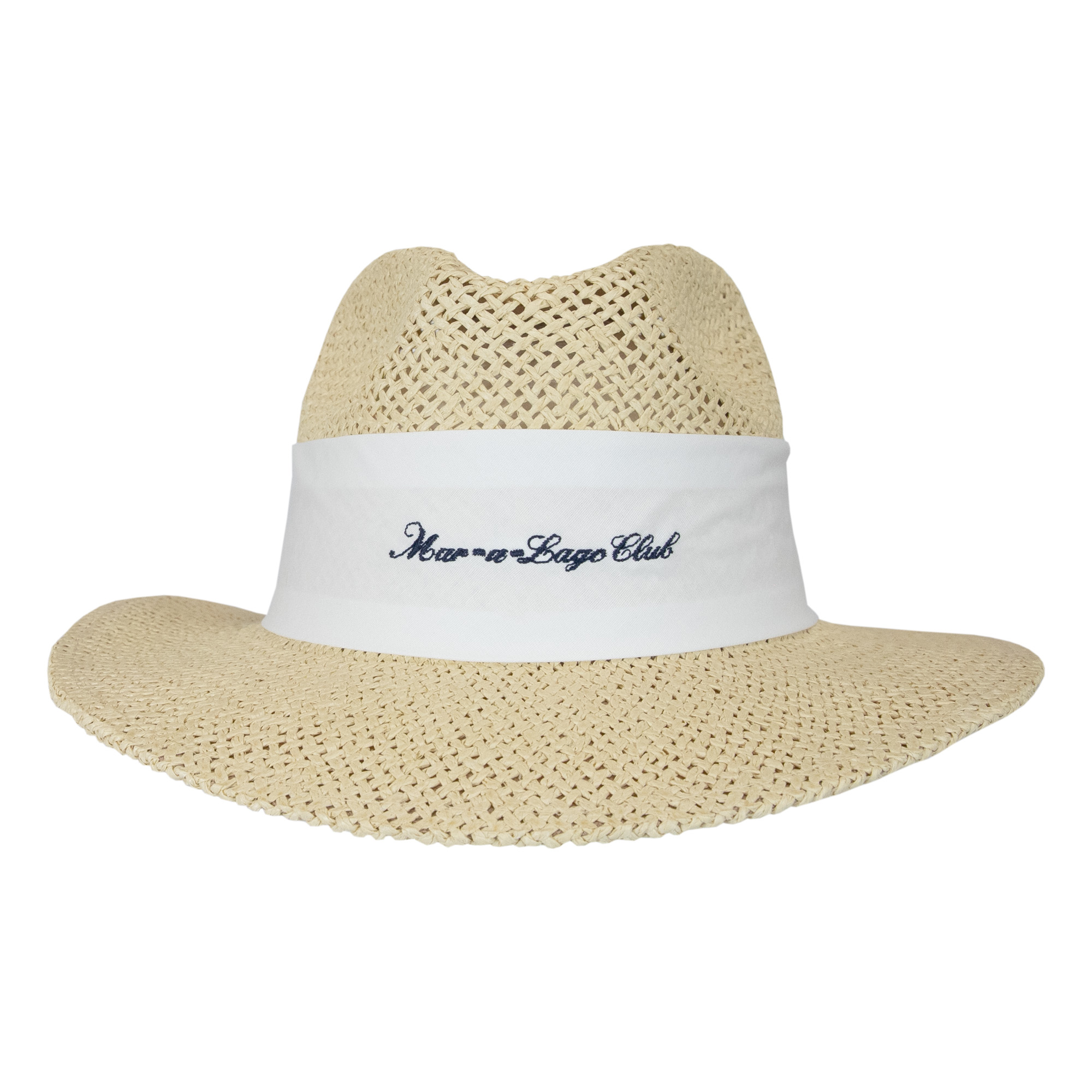 Mar-a-Lago Straw Fedora - White Mar-a-Lago Straw Fedora - White