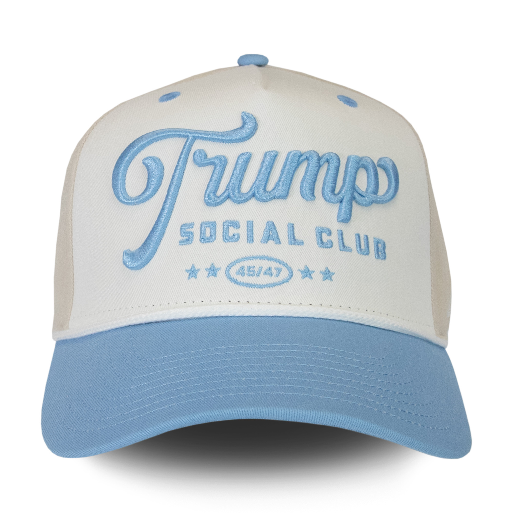 Trump Social Club Rope Hat - Carolina Blue/Light Khaki