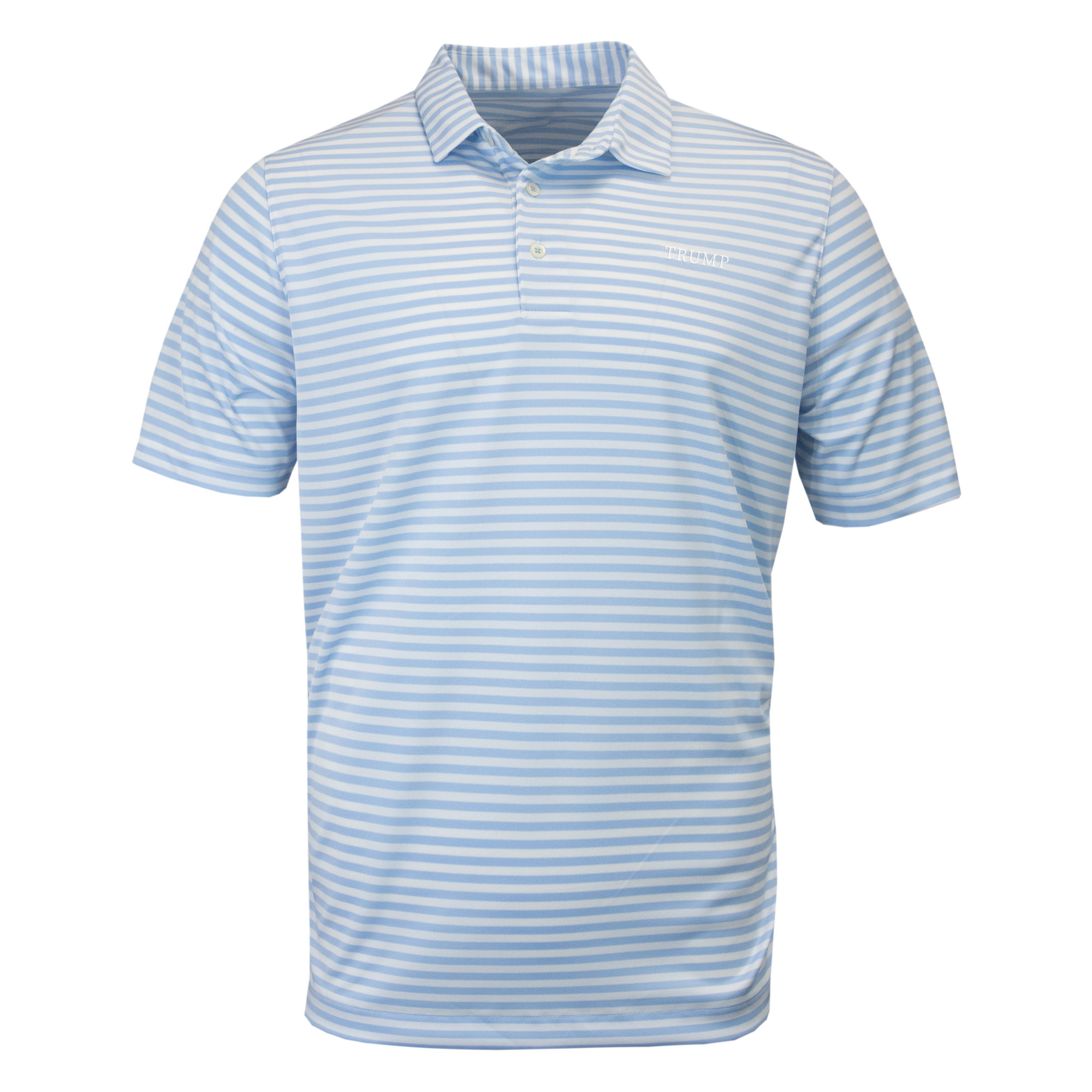Trump Yarn-Dye Stripe Polo - Blue and White Striped Trump Yarn-Dye Stripe Polo - Blue and White Striped