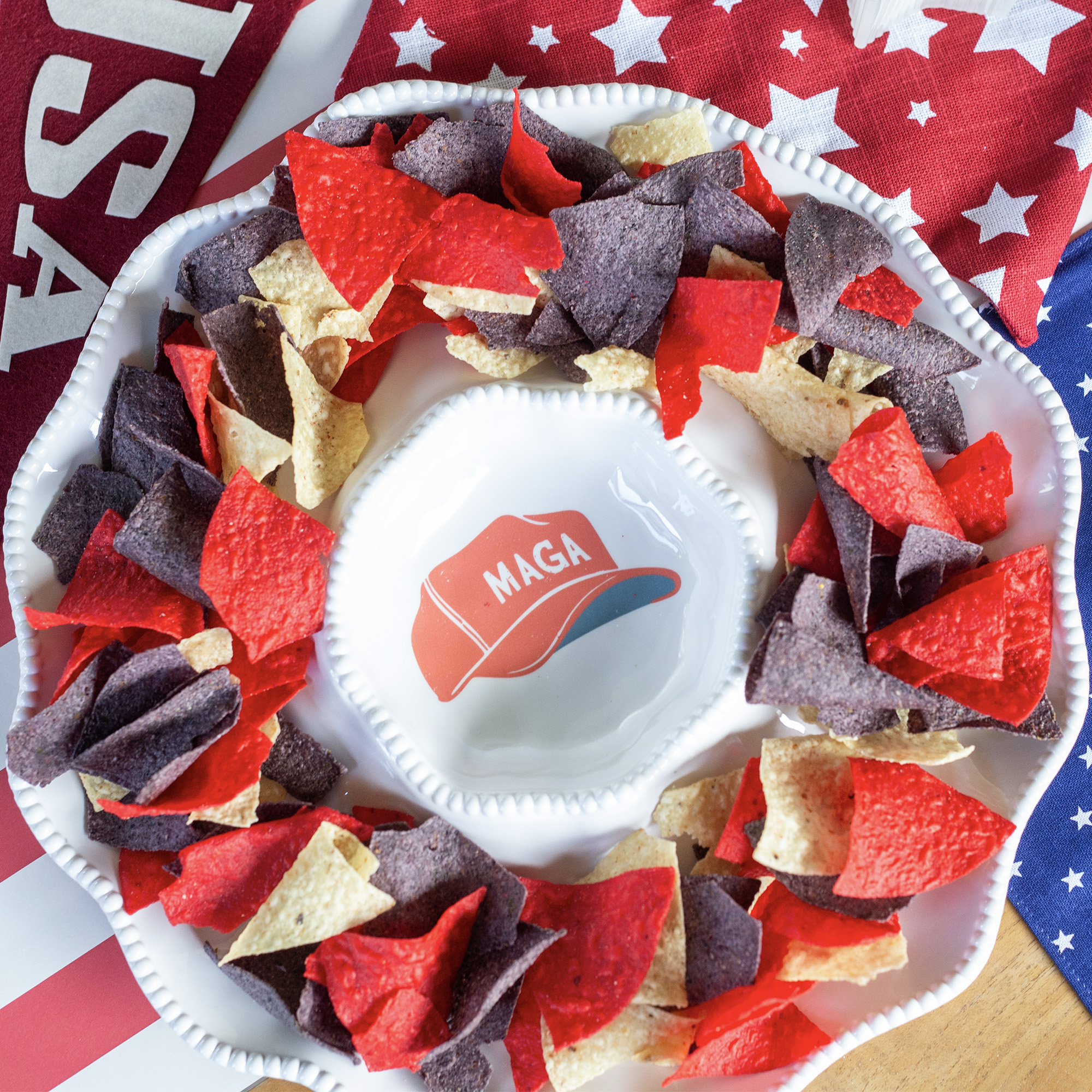 MAGA Hat Chip & Dip Bowl MAGA Hat Chip & Dip Bowl