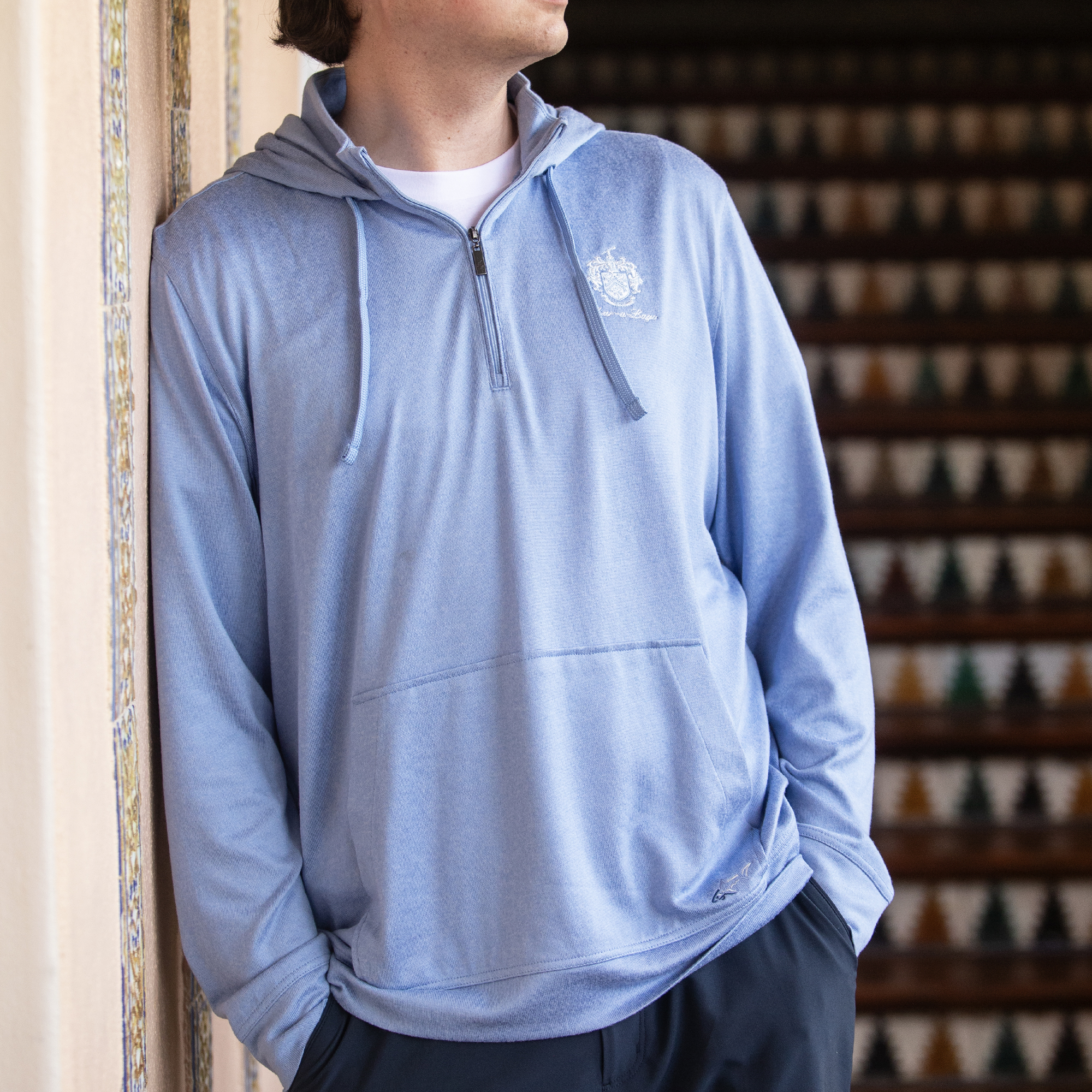 Mar-a-Lago 1-4 Zip - Blue Mar-a-Lago 1-4 Zip - Blue