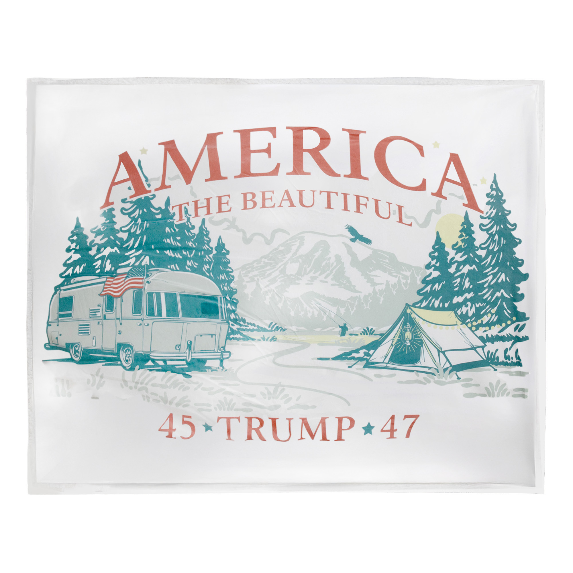 America The Beautiful Plush Blanket America The Beautiful Plush Blanket