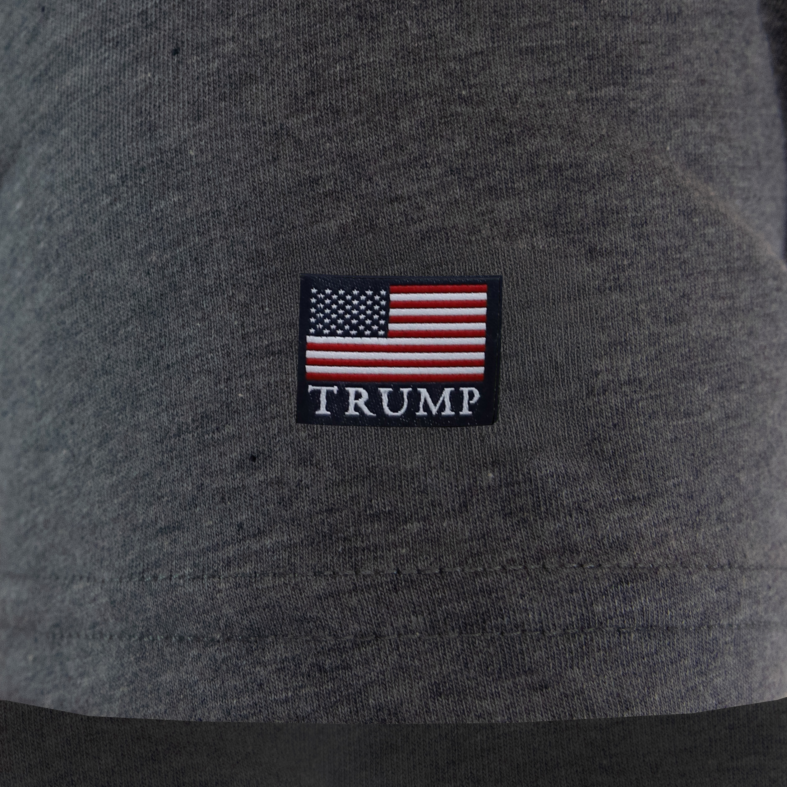 Angled Camo Tee heather charcoal sleeve