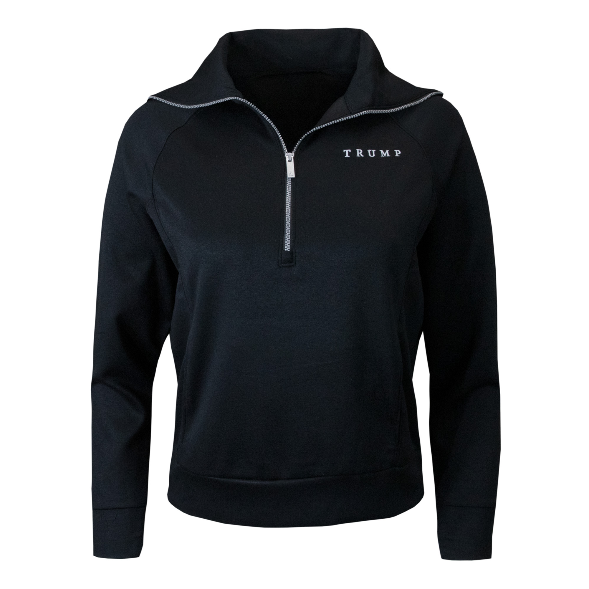 Ladies Trump Stretch Knit 1/4 Zip Ladies Trump Stretch Knit 1/4 Zip in the color Black