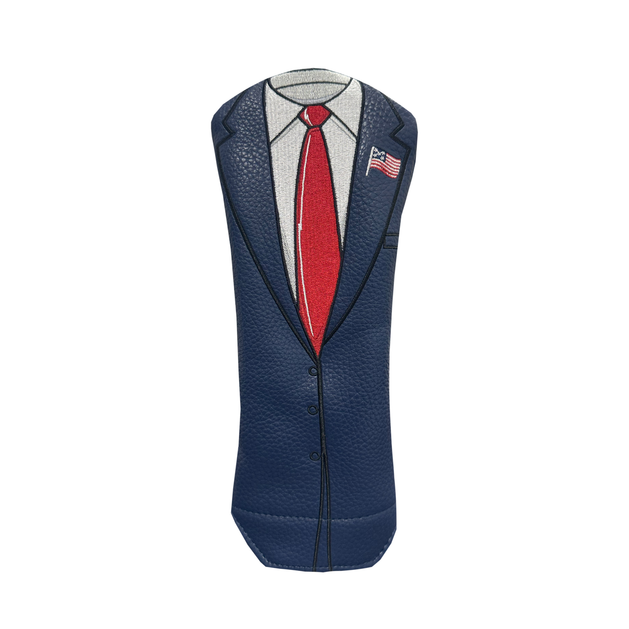 45-47 Suit and Tie Rescue Headcover 45-47 Suit and Tie Rescue Headcover featuring the suit and tie side of the headcover