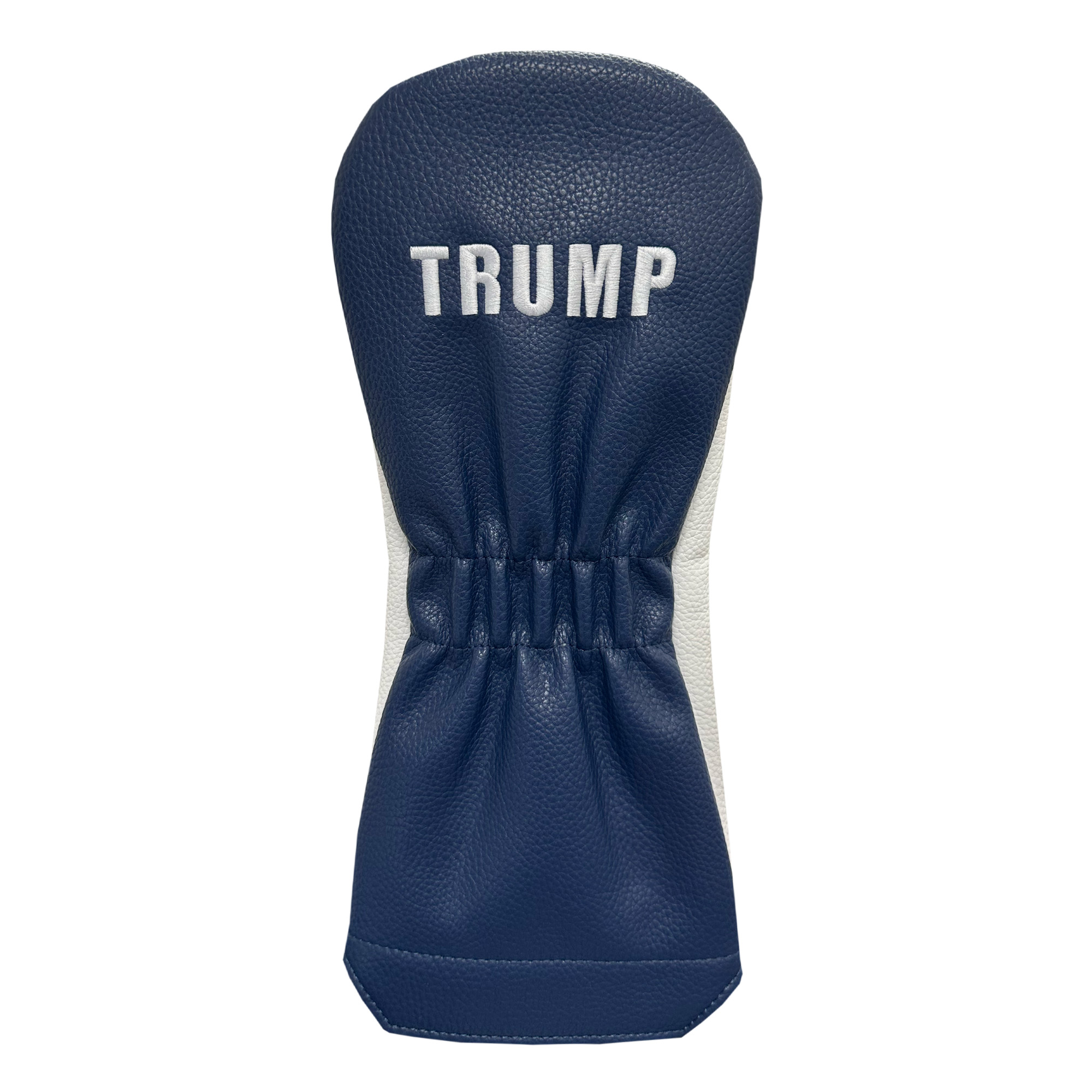Trump Multi-Color Chainstitch Driver Headcover Trump Multi-Color Chainstitch Driver Headcover with the word 'Trump' stitched at the top in white
